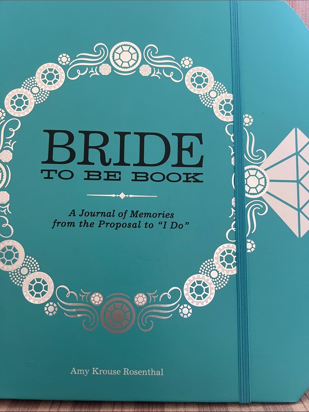 Bride To Be Book Journal - Teal with Silver Accents
